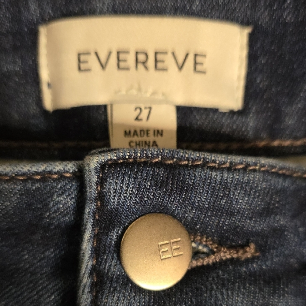 Evereve Dark Blue Flare Jeans - Picture 2 of 12